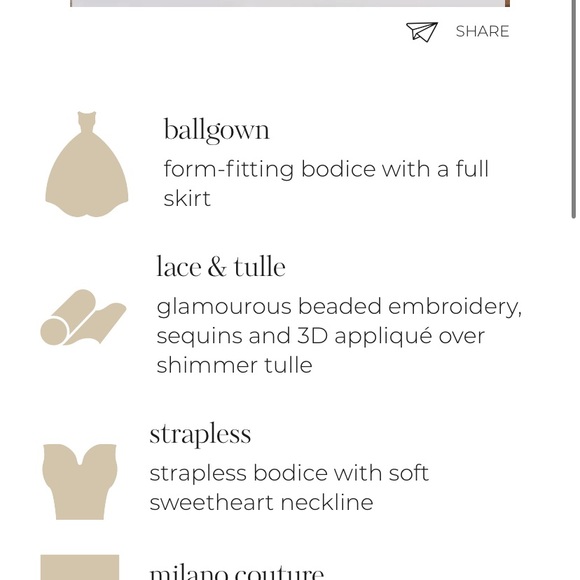 Ball gown wedding dress. Size 14. Never altered and never worn. - Picture 7 of 7